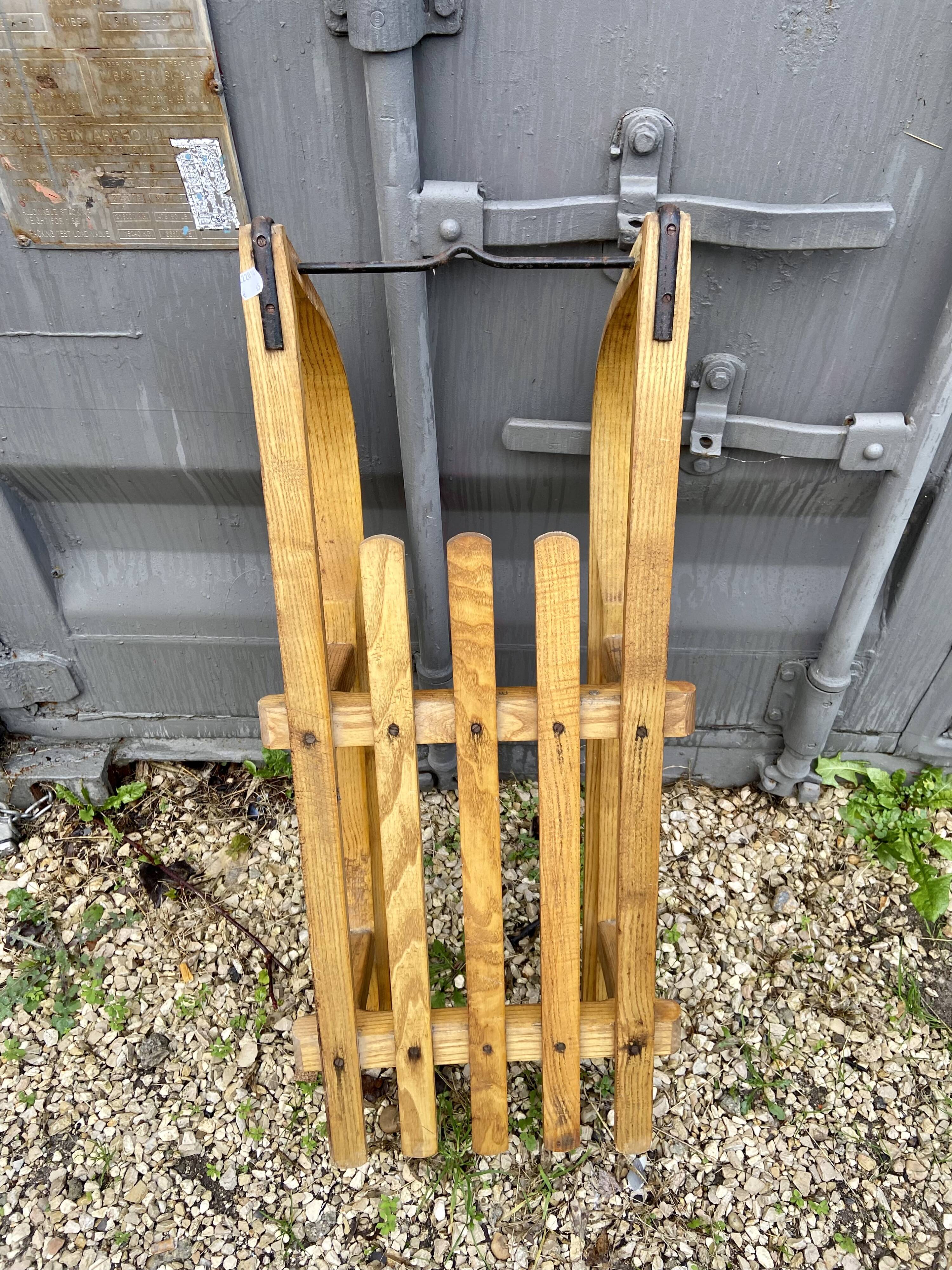 Antique wooden sled