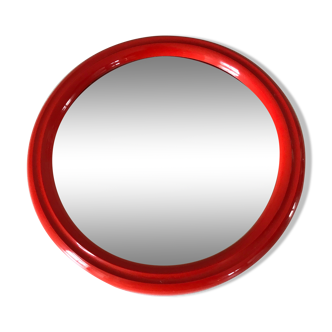 Round mirror vintage orange Years 70