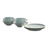 Ensemble de 4 tasses à café & deux soucoupes