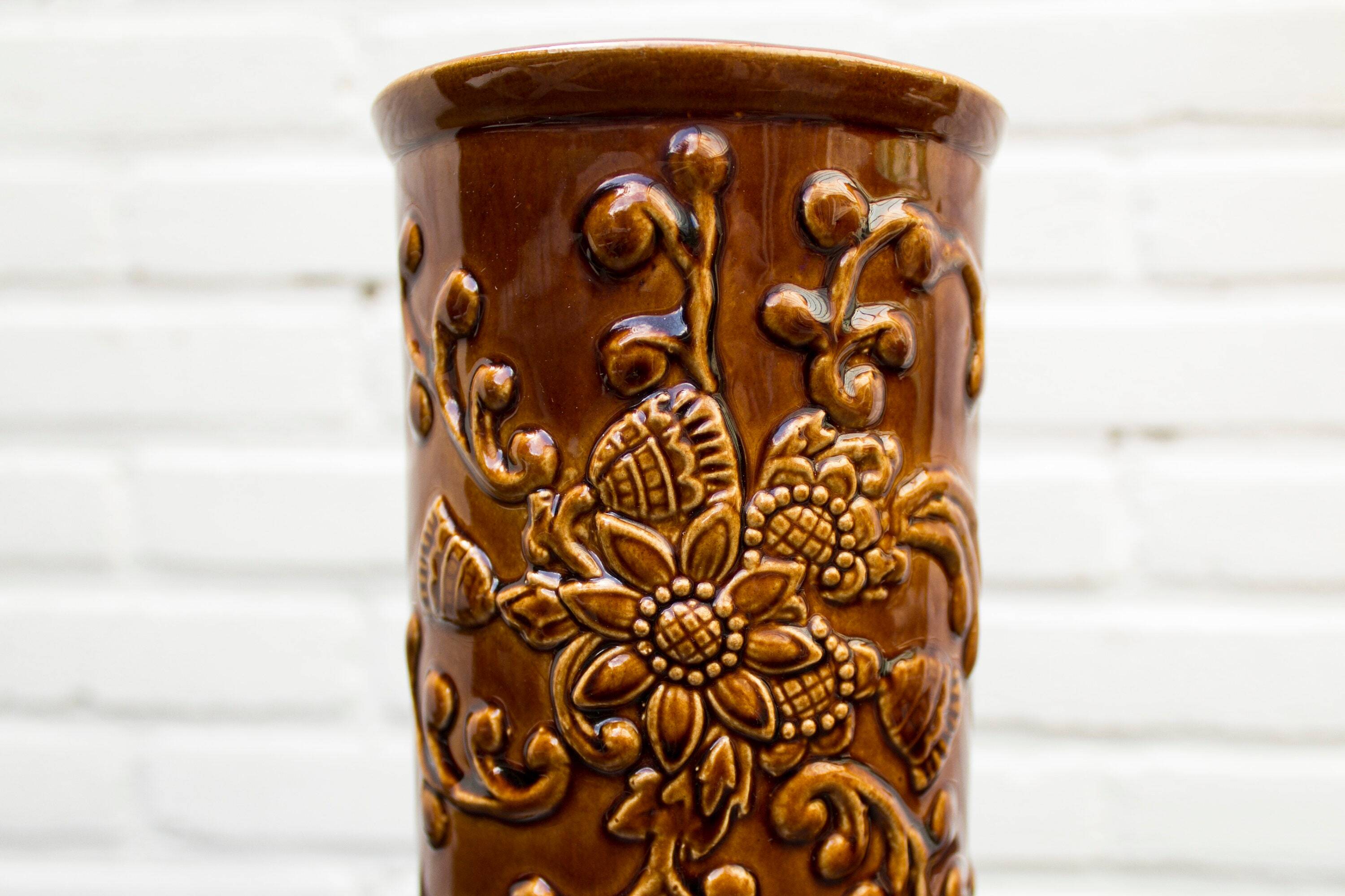 Large vintage W. Germany vase 725/30 with a Floral decor