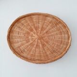 Panier en osier oval, panier tressé osier vintage