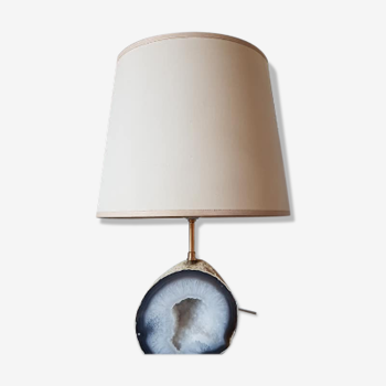 Lampe galet en agate datant des années 60