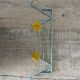 Vintage iron and wood wall coat rack