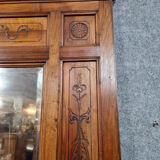 Renaissance style woodwork mirror in walnut circa 1850