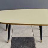 low Yellow formica side table 1960s