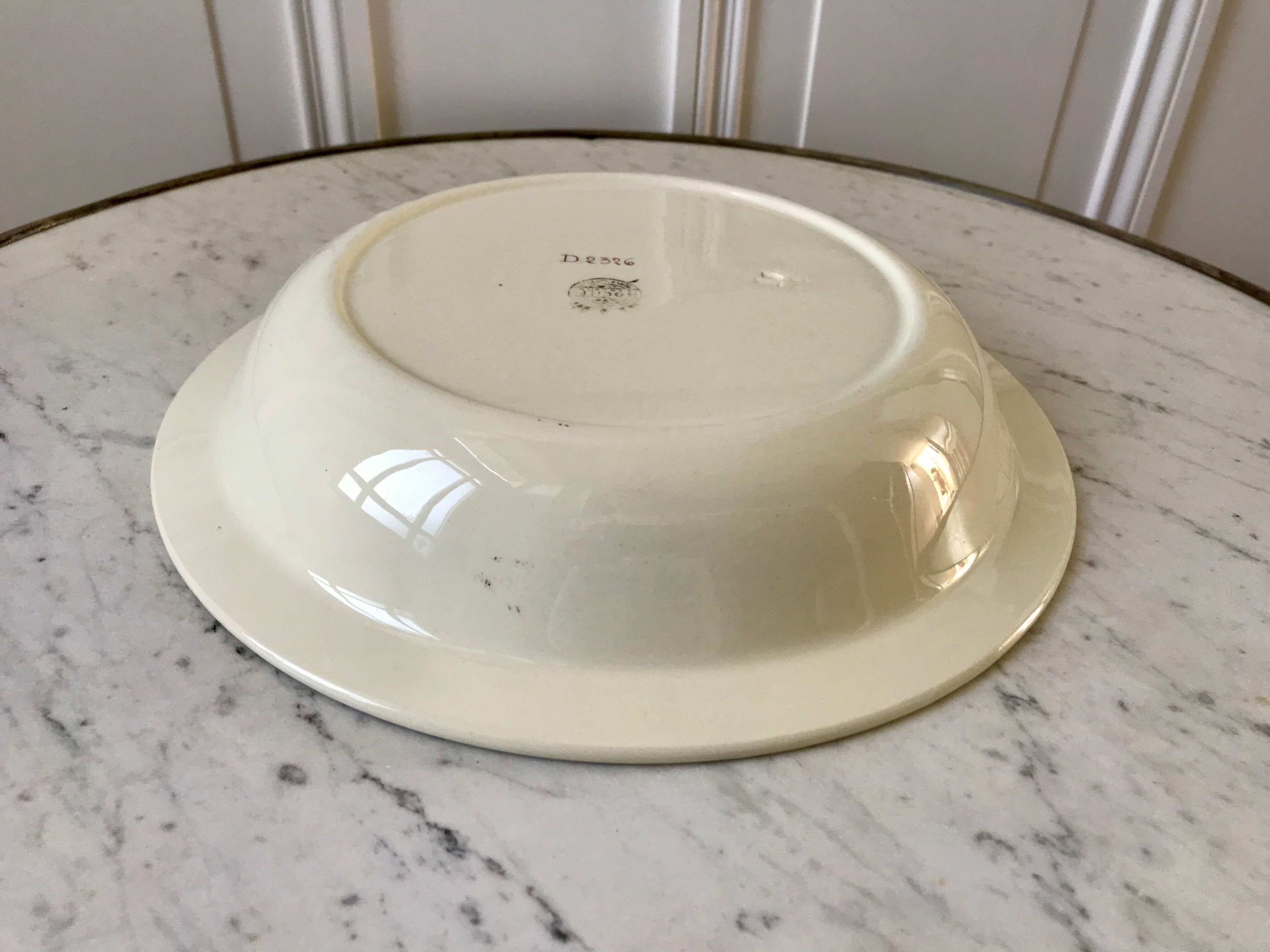 hollow dish Villeroy & Boch La Louvière Belgian manufacture in Terre de Fer early 20th century