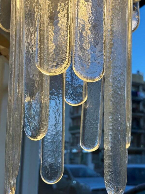 Murano Glass Waterfall Chandelier by Carlo Nason for Mazzega, 1970s