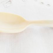 Silver and "horn" porridge spoon