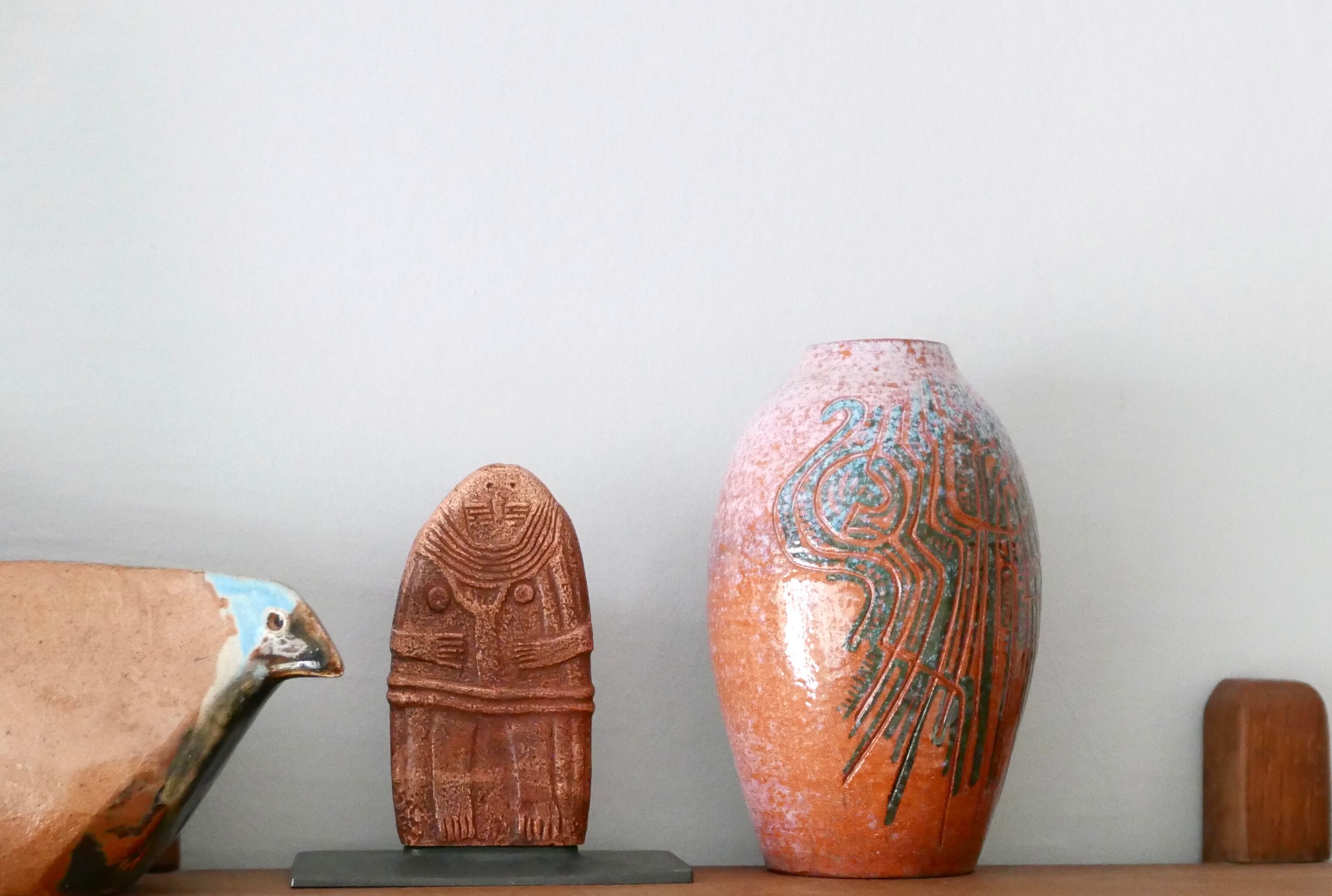 Vase ceramic of Jean Claude Seris abstract, 70 years