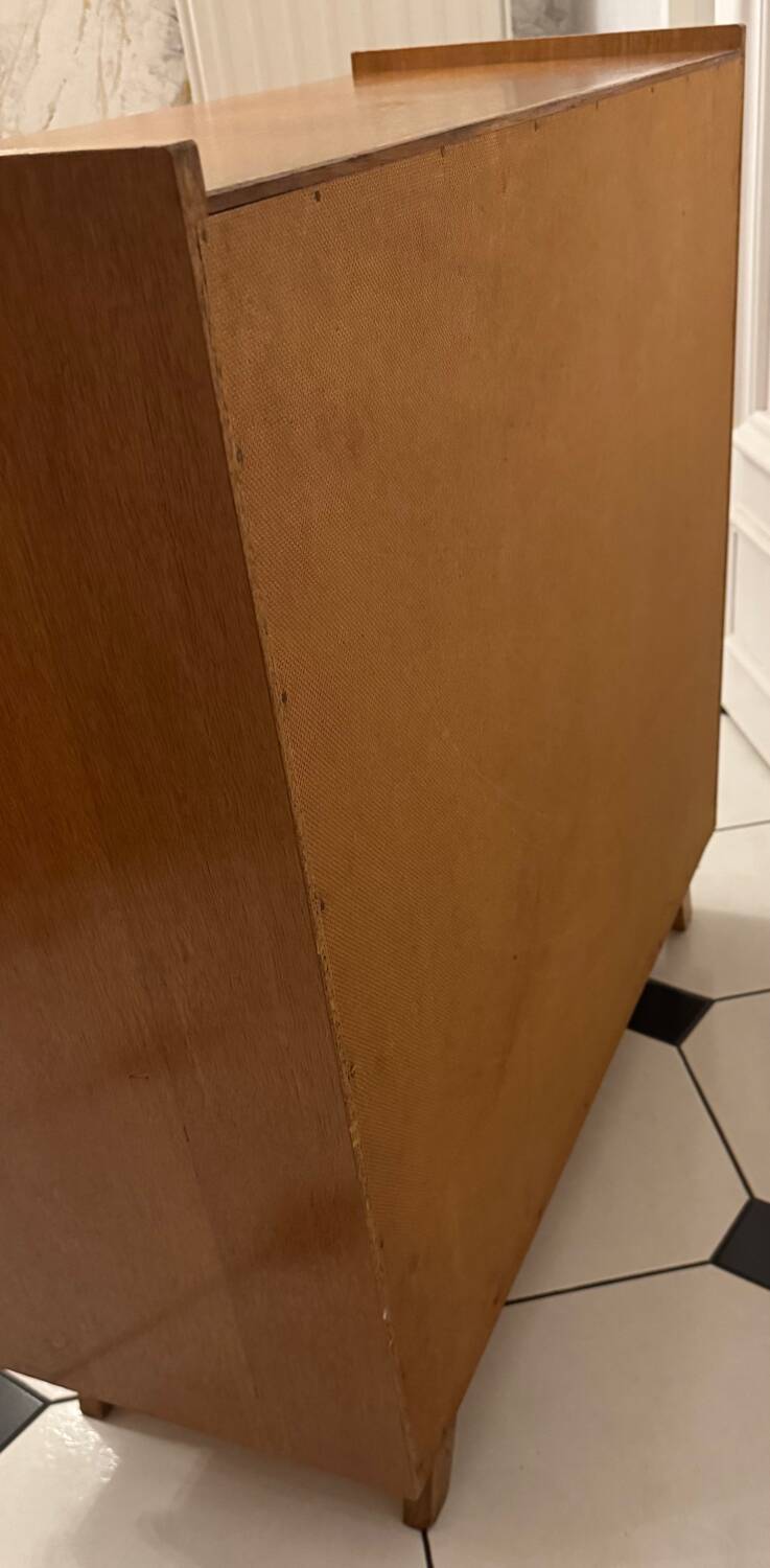 Vintage shoe cabinet with compass legs