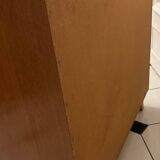 Vintage shoe cabinet with compass legs