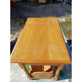 Bedside table, oak magazine rack