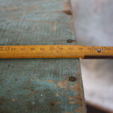 Blue vintage tool box wooden