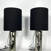 Barovier & Toso, pair of Murano glass table lamps from 70s. Labeled