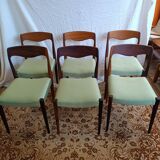 Scandinavian teak and rosewood chairs from the 60s