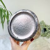 Vintage glass vase with geometric pattern in rose gold gradient