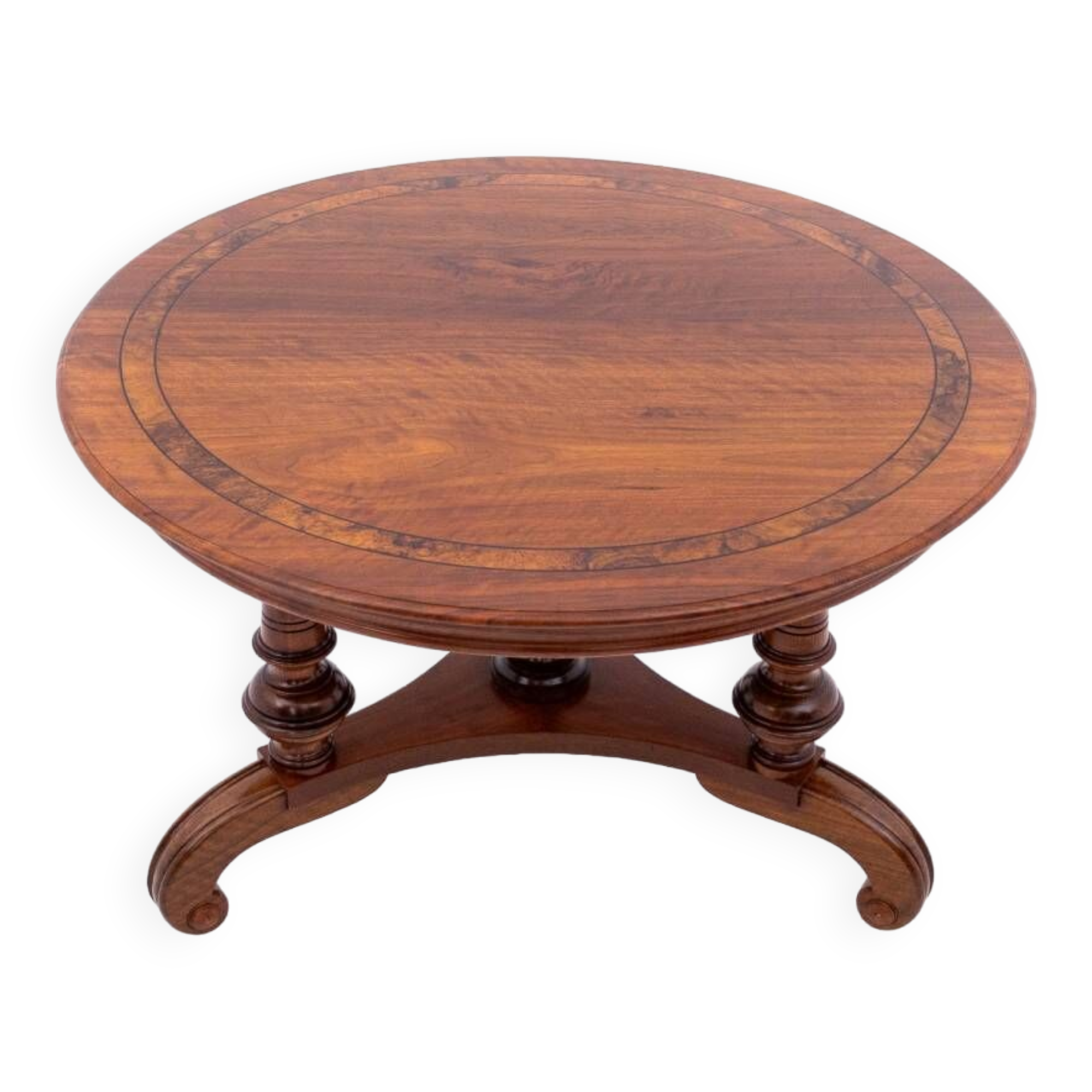 Round table - bench, Northern Europe, late 19th century. After renovation.