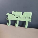 3-point cast iron coat rack