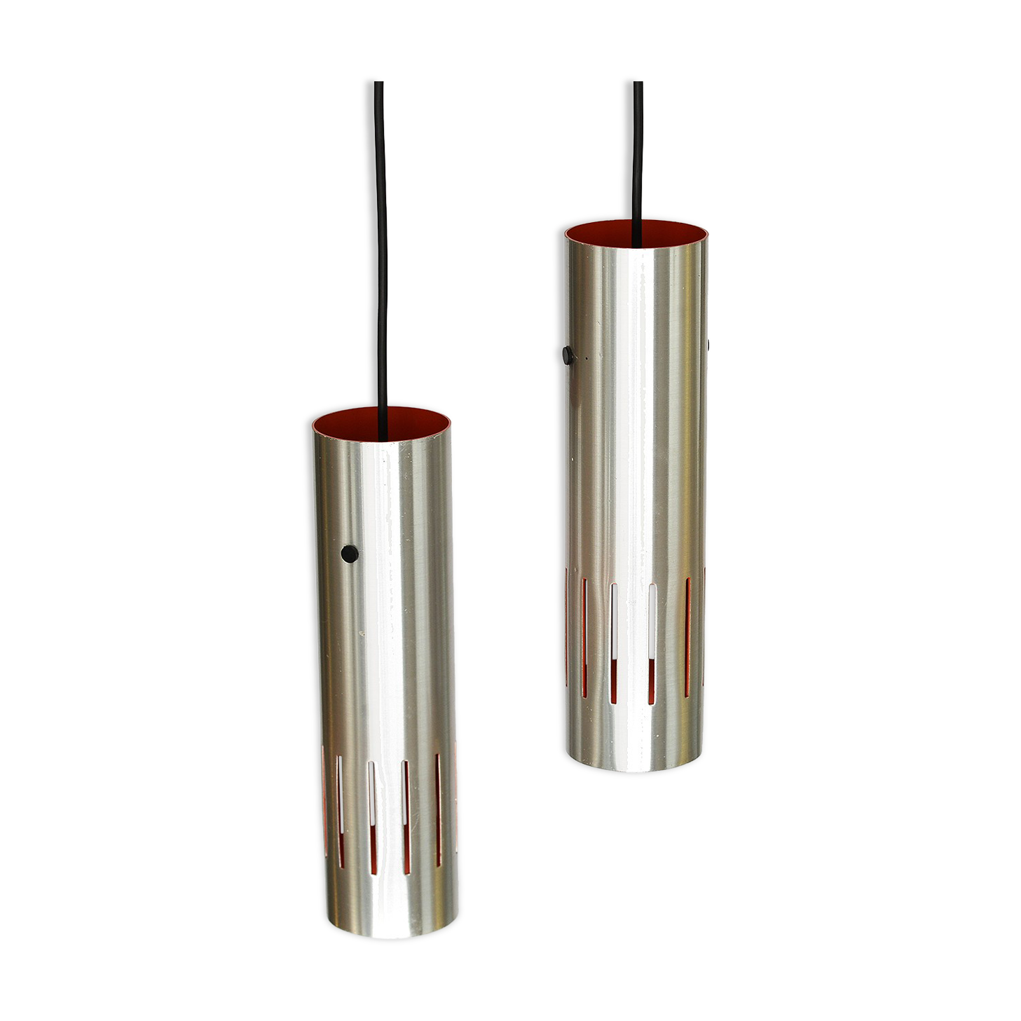 Pair of hanging lamps "Trombone" by Jo Hammerborg for Fog & Mørup