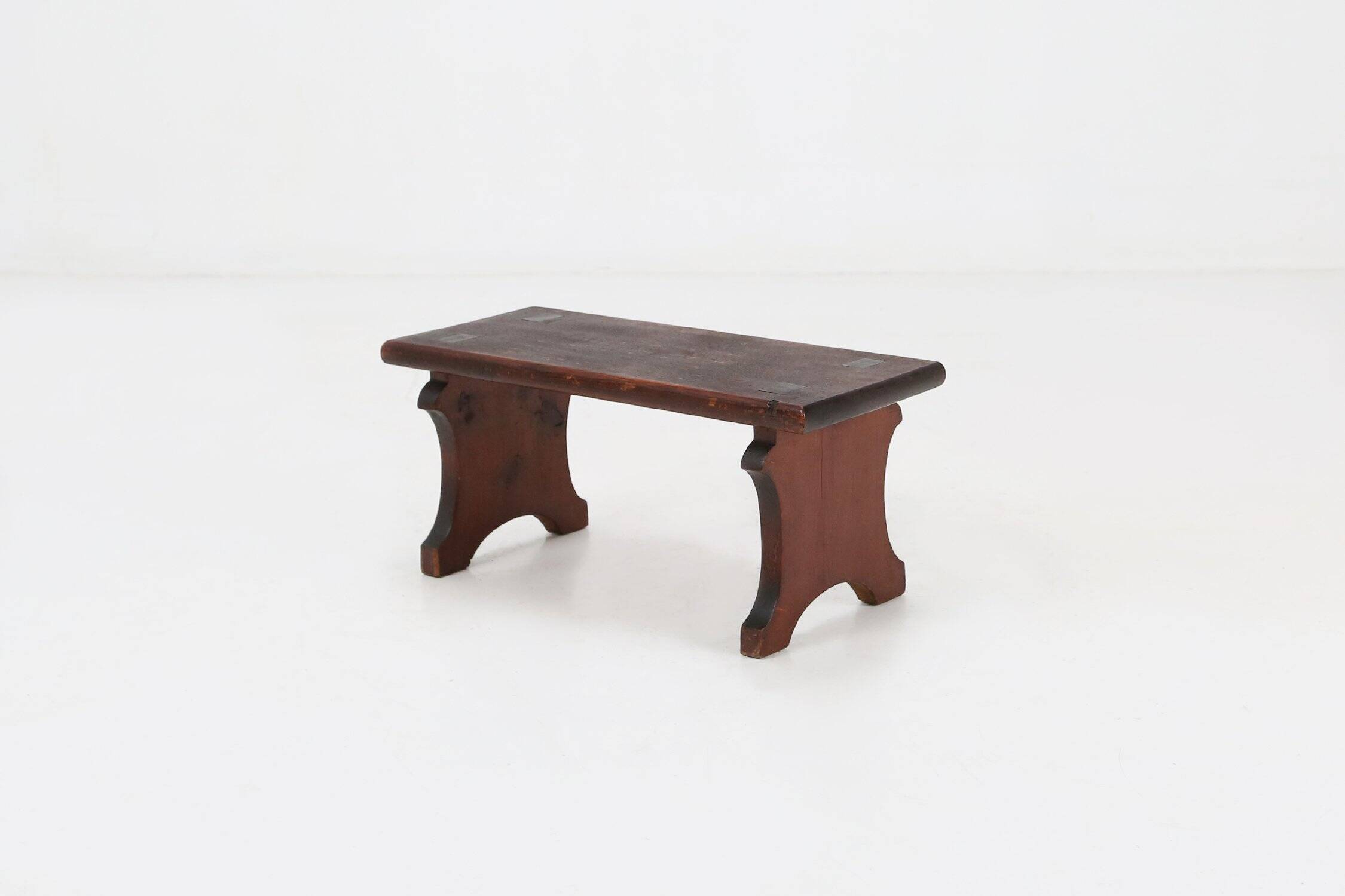 Rustic hand crafted wooden stool, France ca. 1880