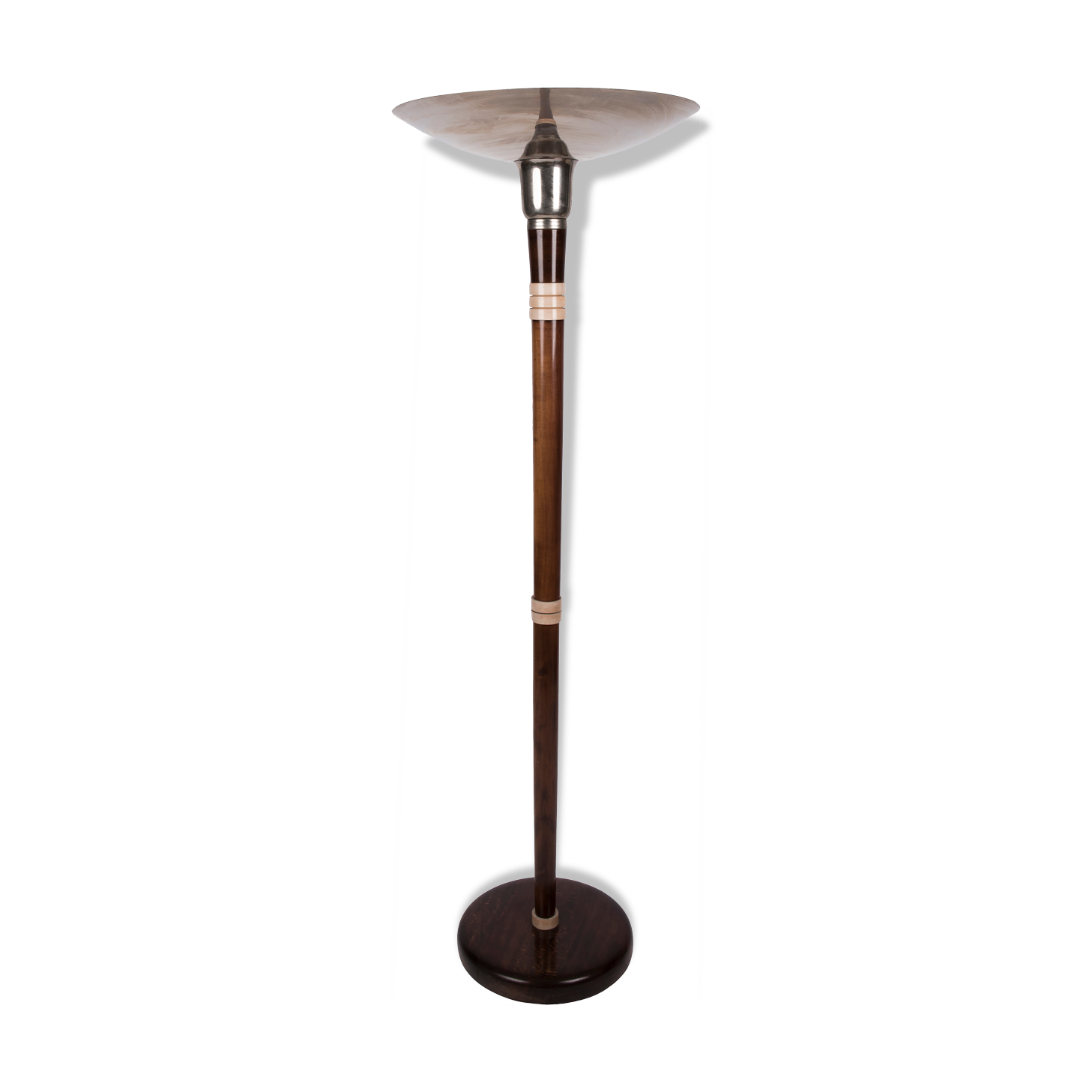 Art-deco mahogany lamppost