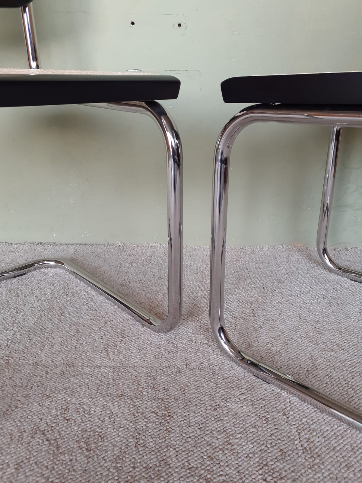 Pair of chairs b32 cesca by Marcel Breuer