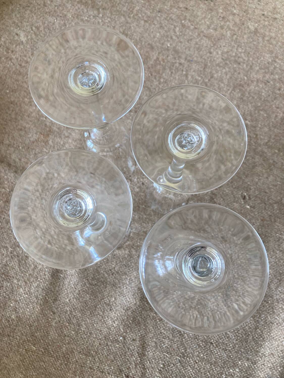 4 Baccarat crystal champagne flutes, Capri model