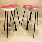 Suite of 4 stools "DESIGN 1950".