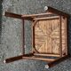 Paire de tabourets années 50 en bois et assise paillée