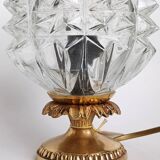 Glass globe table lamp