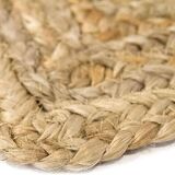 Natural Jute Rug, Alhambra Natural Color, 100% Jute Fiber Rug, Hand Braided
