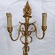 Pair of "torch" wall sconces Louis XVI in gilded bronze