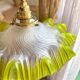 Vintage lampshade in green lace glass, customizable