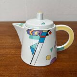 Teapot or coffee pot with cup from the German postmodern VIP collection by Seltmann Weiden, set of 2.