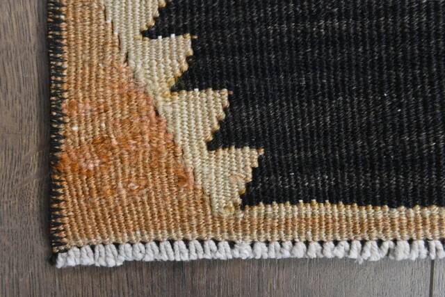 1970s Turkish Oushak Handmade Wool Cotton Brown Kilim Runner Rug 114x452