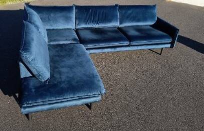 blue corner sofa