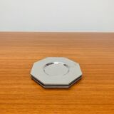 7 vintage octagonal stainless steel coasters