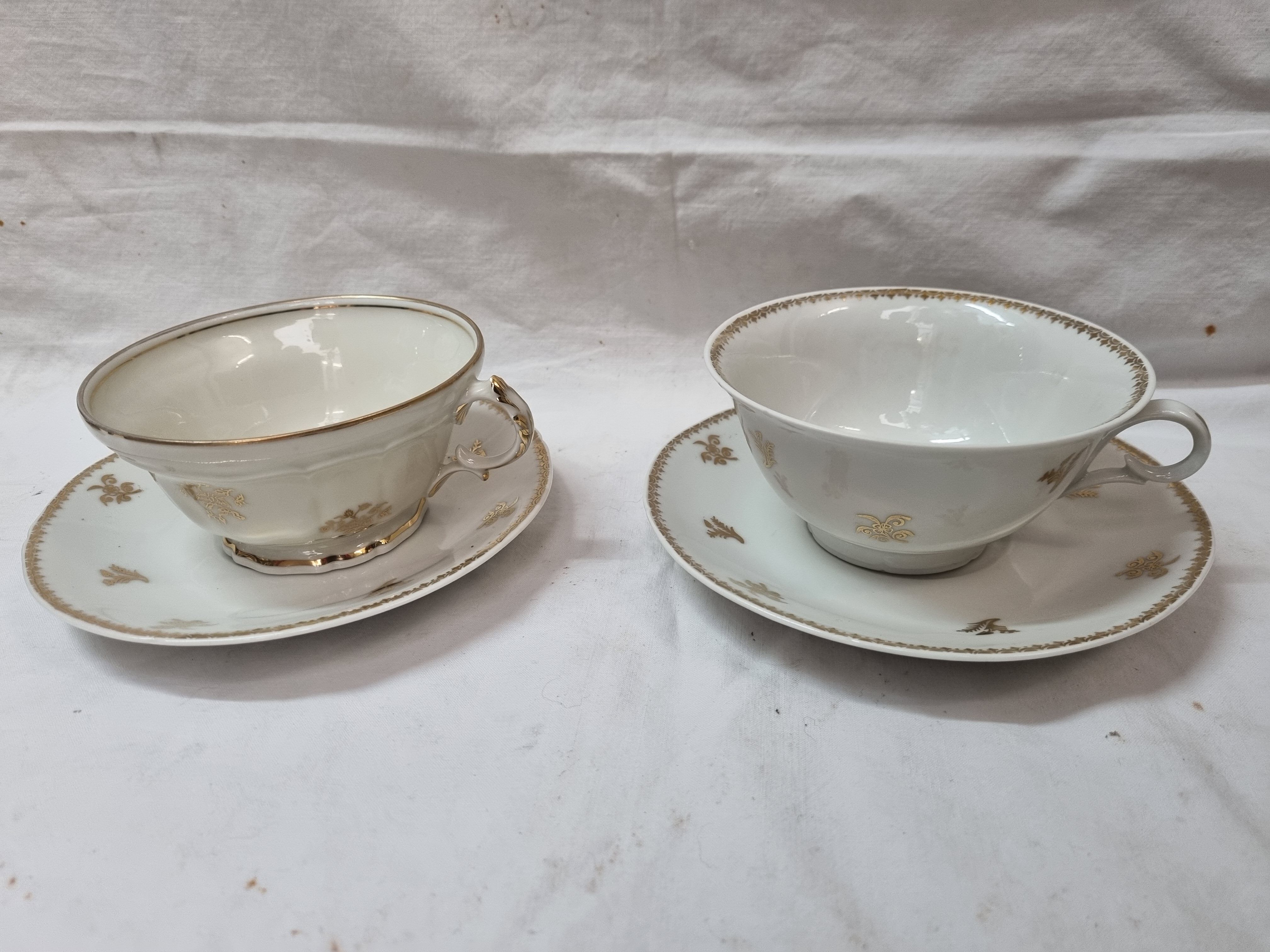 Duo luncheon cups porcelain of Limoges