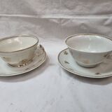 Duo tasses déjeuner porcelaine de Limoges