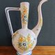Vintage Glazed Earthenware Ewer/Pitcher – Hand-Painted Floral Decoration