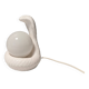 Beautiful vintage ceramic COBRA table lamp with thin milky white glass shade/dome. RAF Sweden 70-80s