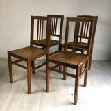 Set of 4 chairs "ELF Indislocables" vintage 50's