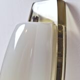 Veca vintage Art Deco white and amber glass wall lamp
