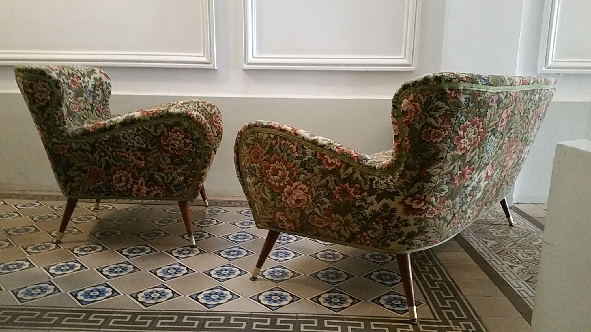 Organic couch 50s/60s design low Italian vintage
