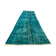 Distressed Turkish Runner 272x78 cm wool Vintage rug, Overdyed Blue