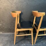 Scandinavian suite of 4 chairs 1960