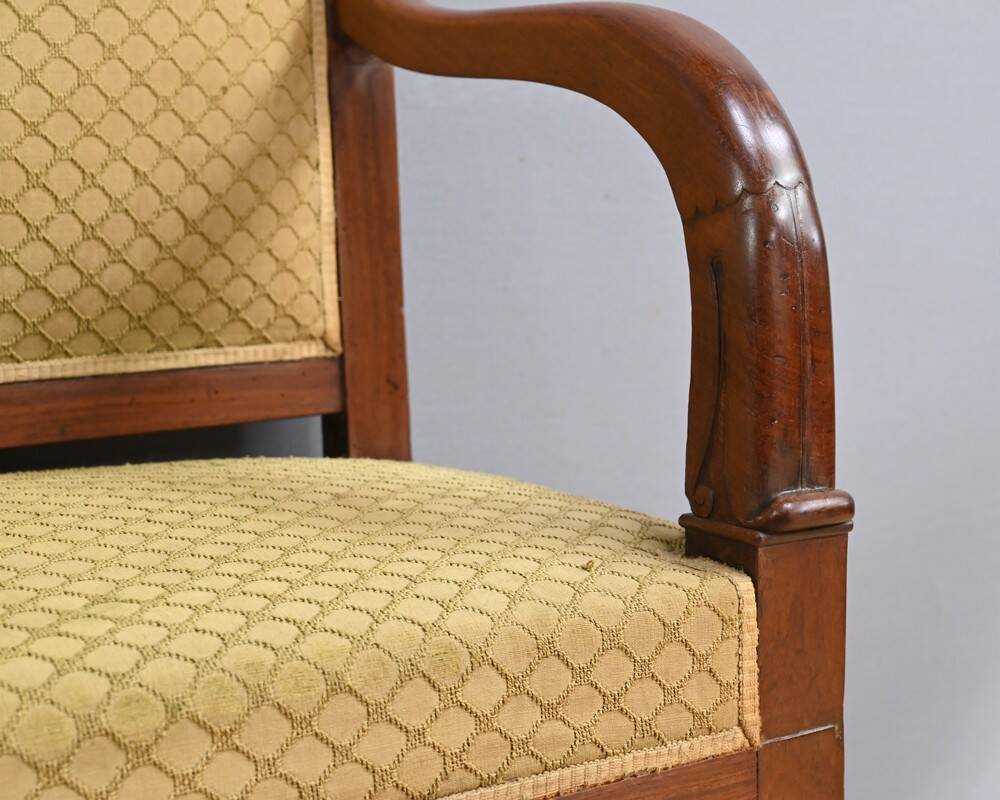 Mahogany landing sofa, Restoration period – Part 1, 19th century