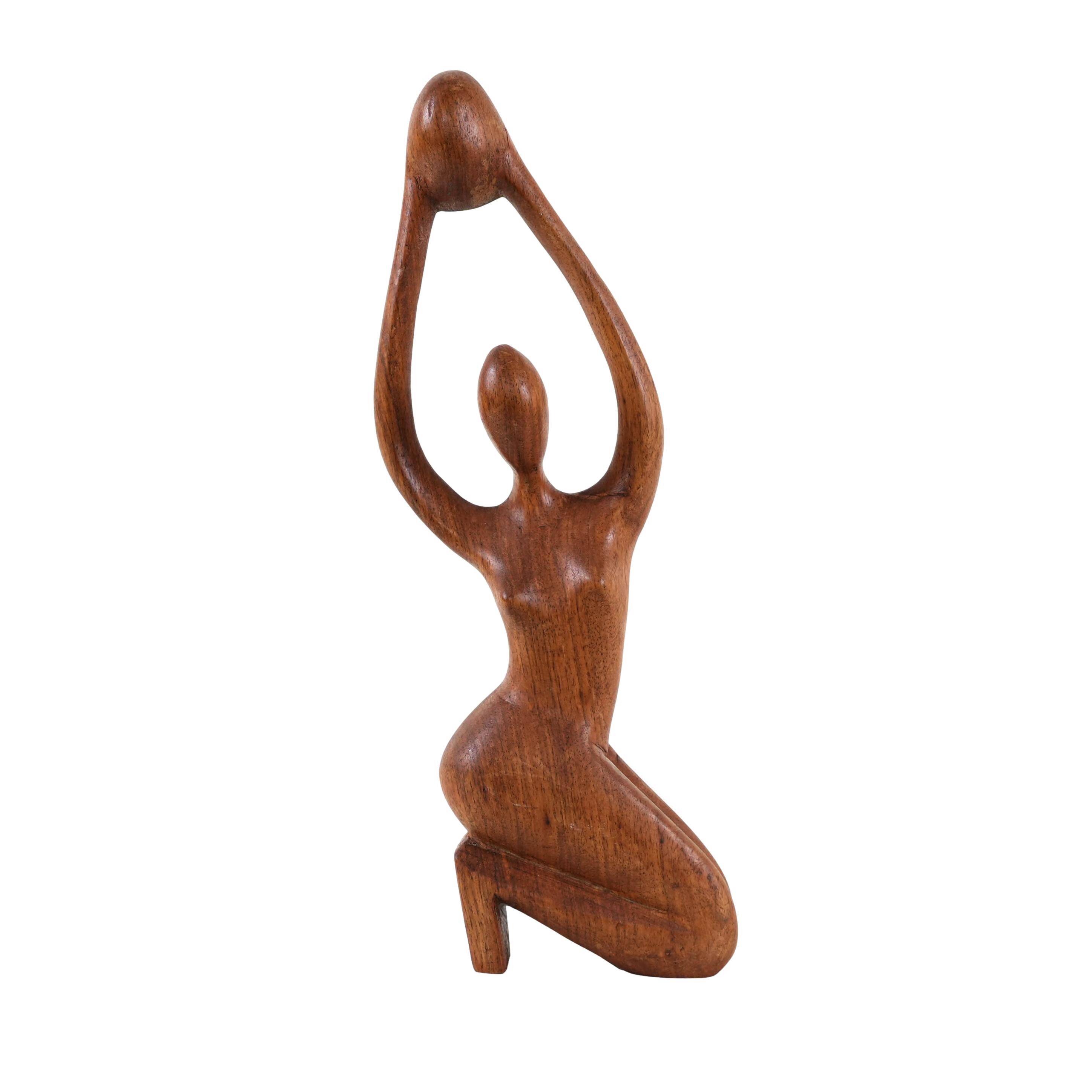Sculpture en teck femme, design danois, années 1970, fabriquée au Danemark