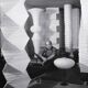 Akari 30P sculptural lamp by Isamu Noguchi, circa 1971