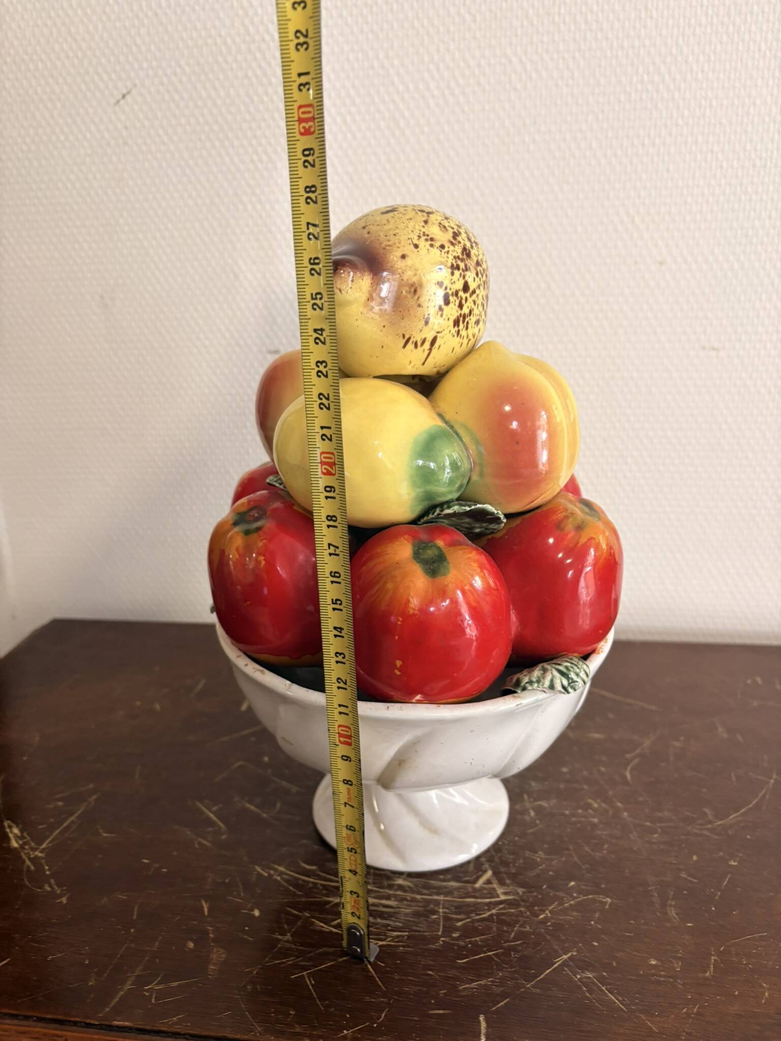 Fruit Bowl Centre Table Enamelled Ceramic Barbotine Vallauris Style